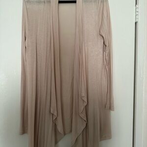 Forever 21 Cream Cardigan Sweater with Waterfall Front